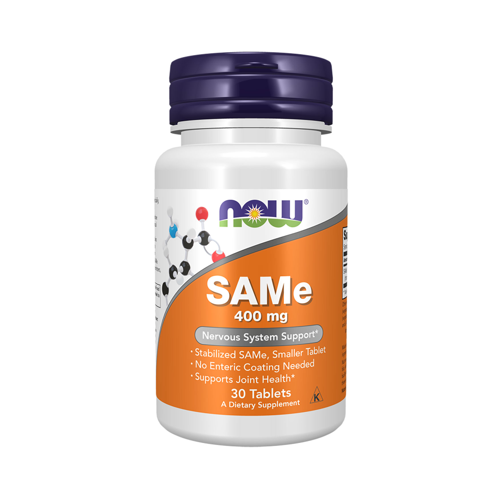 S-Аденозилметіонін NOW foods SAMe 400 мг, 30 таблеток